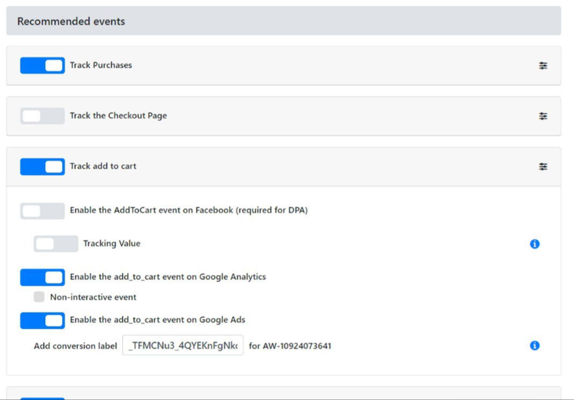 Plugin settings