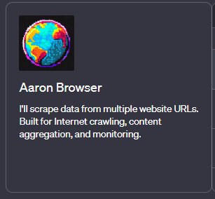 ChatGPT plugin: Aaron browser