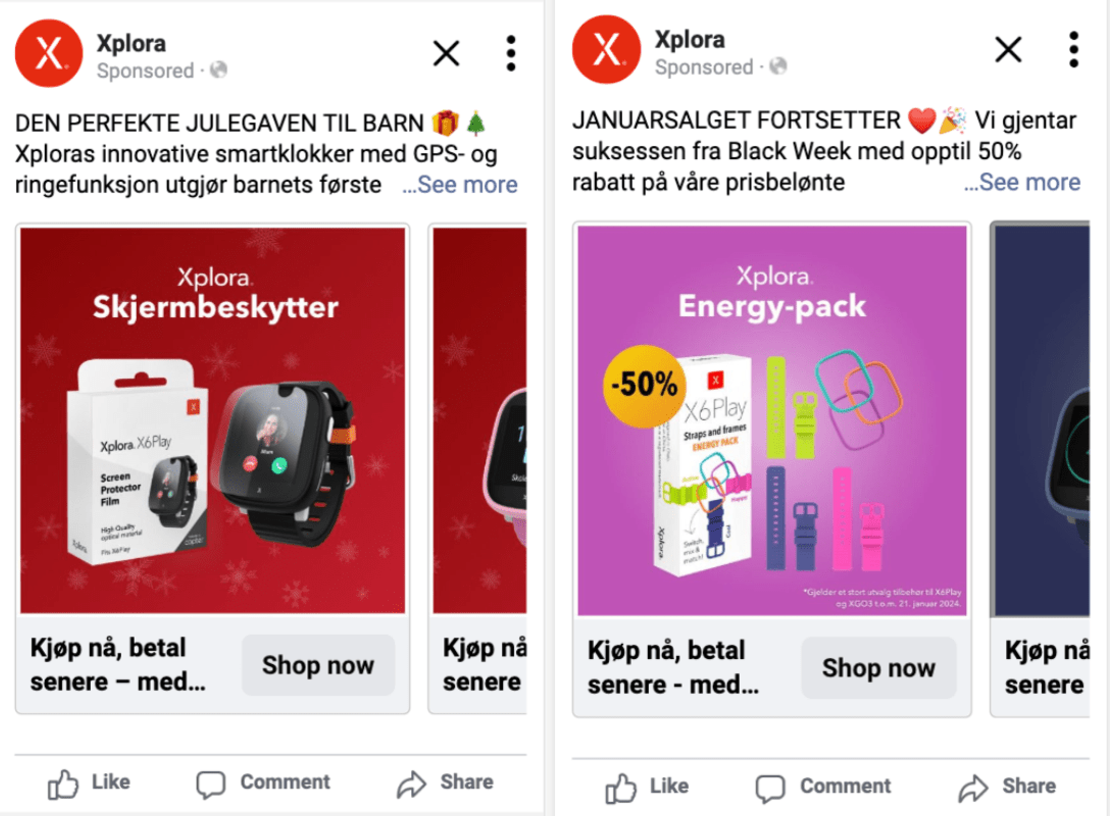 Xplora Facebook Ads