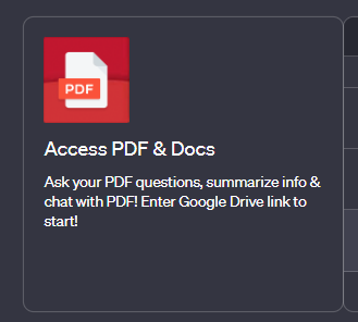 ChatGPT plugin: Access PDF and Docs