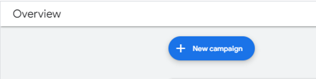 Google ads creating a new campaign