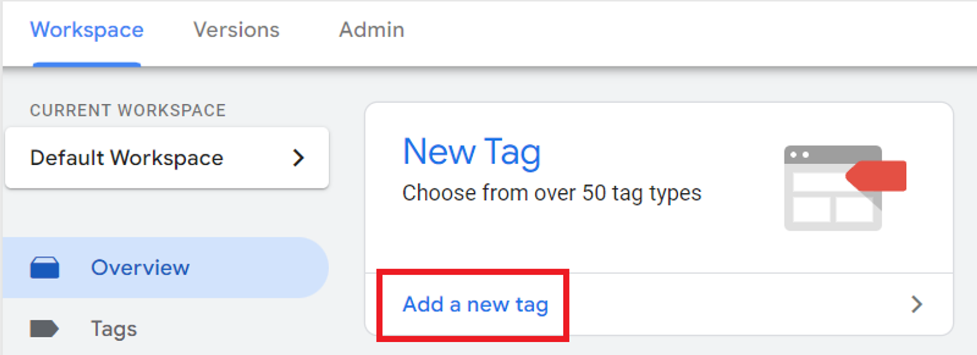 GTM adding a new tag