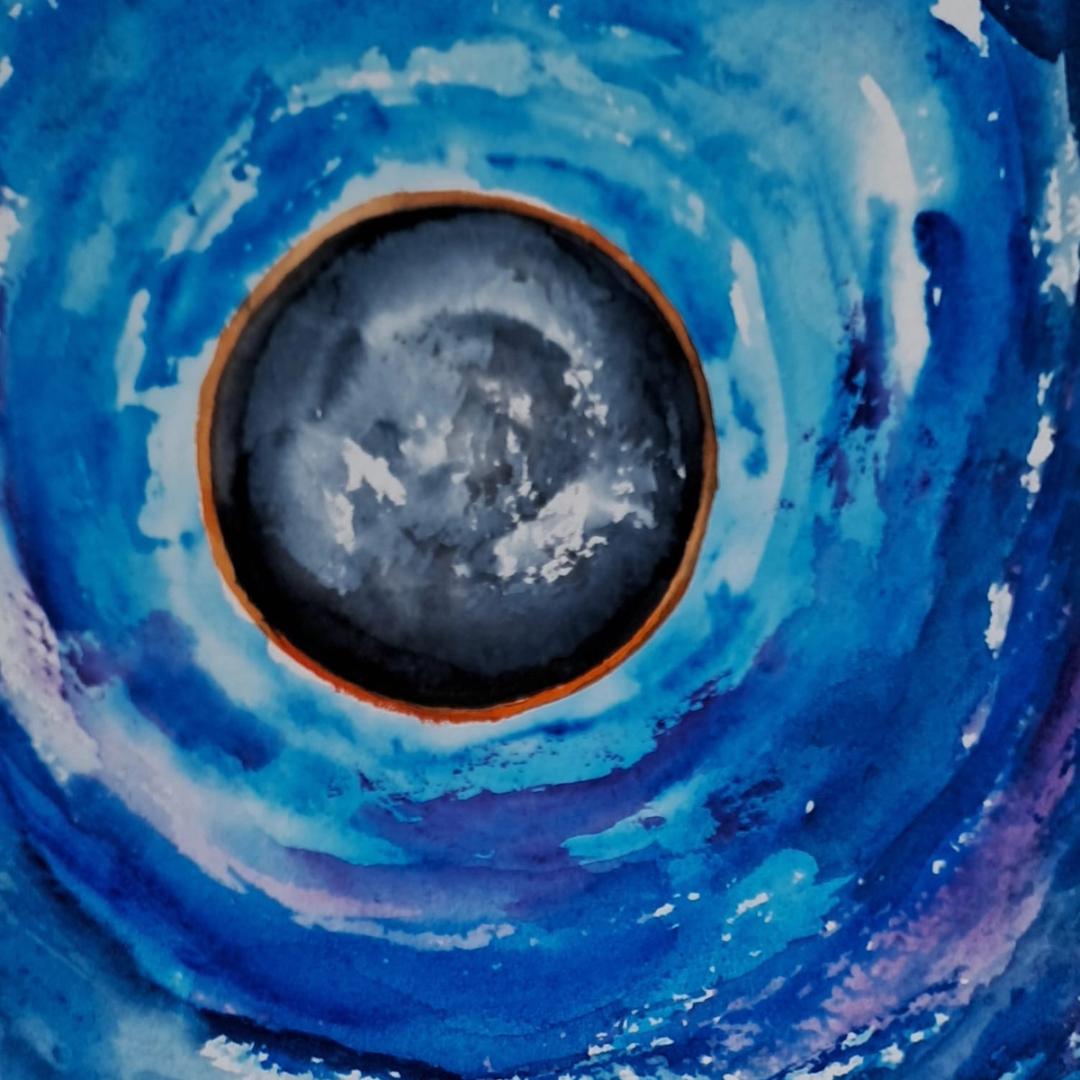 Spiritual painting in blue