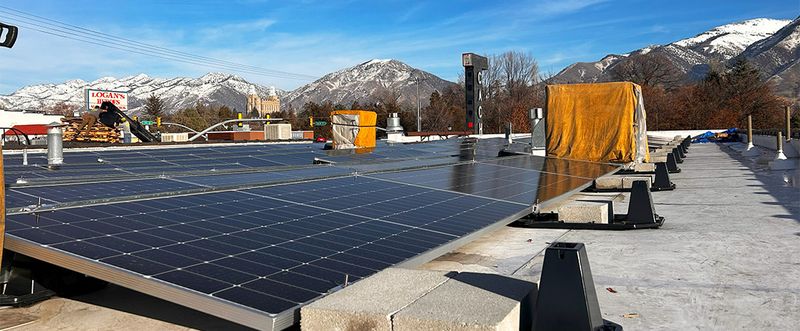 Commercial solar install