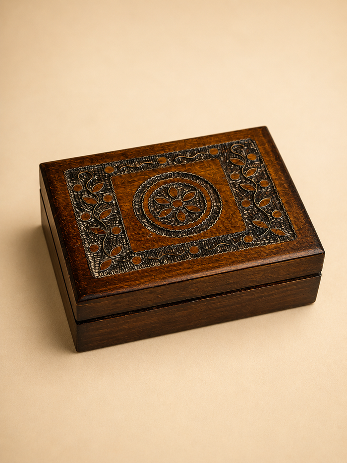 Floral Carved Jewelry Box
