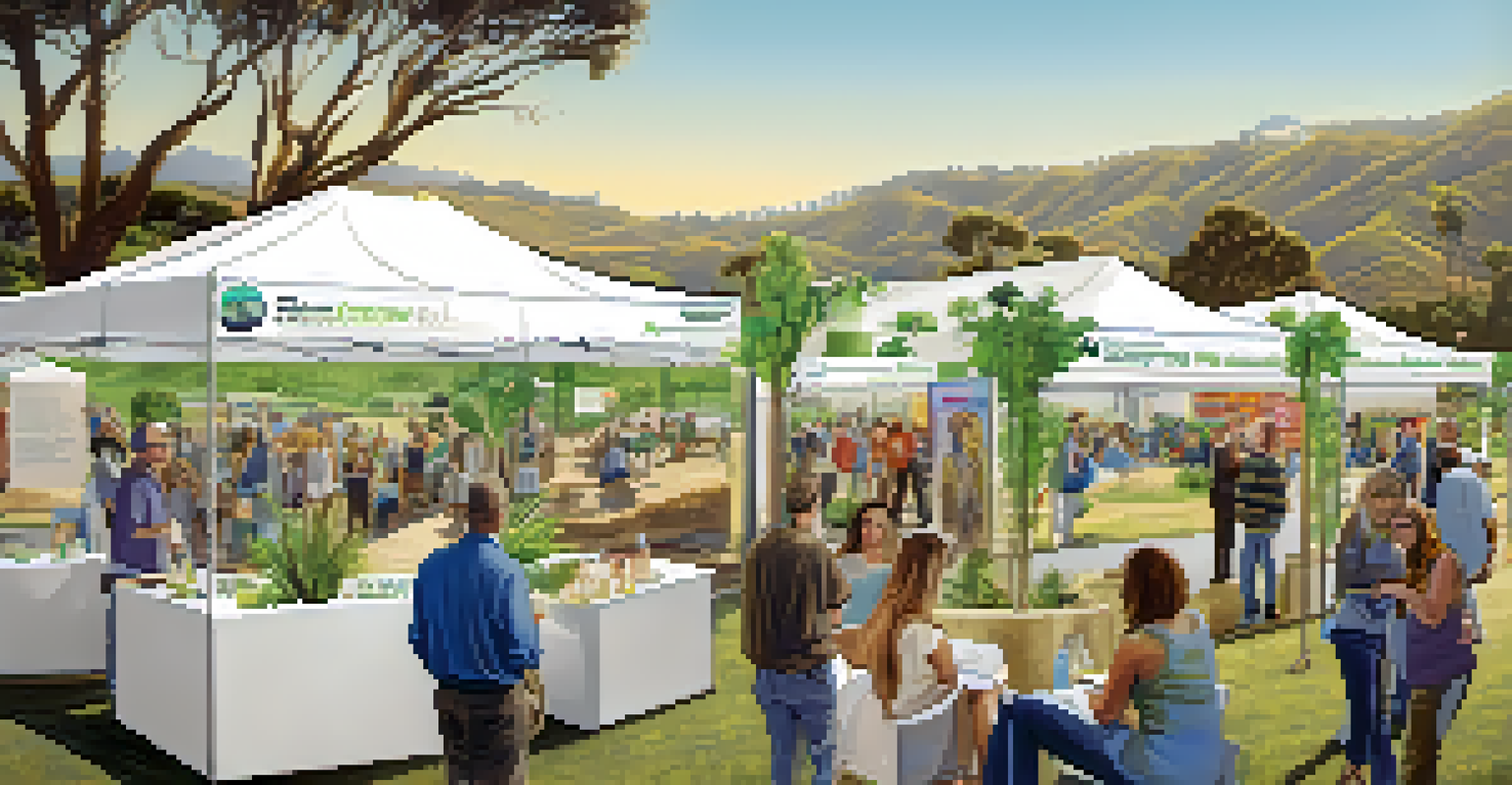 A community event in Malibu focusing on sustainable building and LEED certification, set against the backdrop of the coastline.