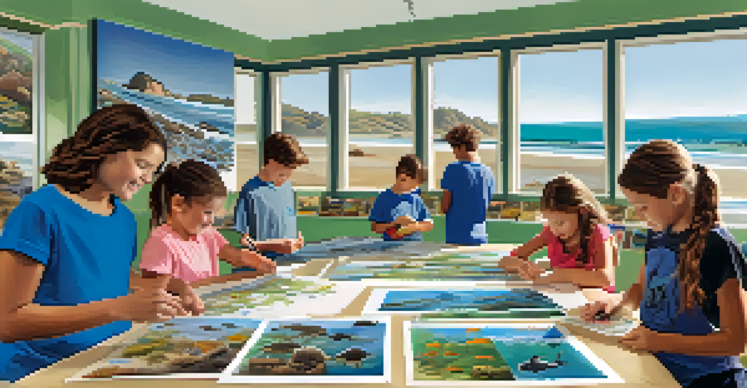 Families and children participating in an educational workshop at a community center, learning about local wildlife and conservation.