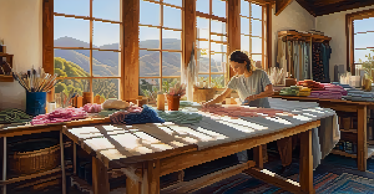 A hands-on workshop in Malibu where organic fabrics and eco-friendly dyes are used for sustainable clothing.