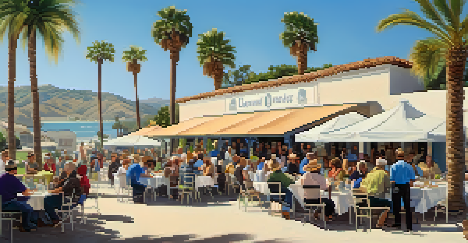 A community workshop in Malibu focused on historical preservation, with residents discussing and various informational displays visible.