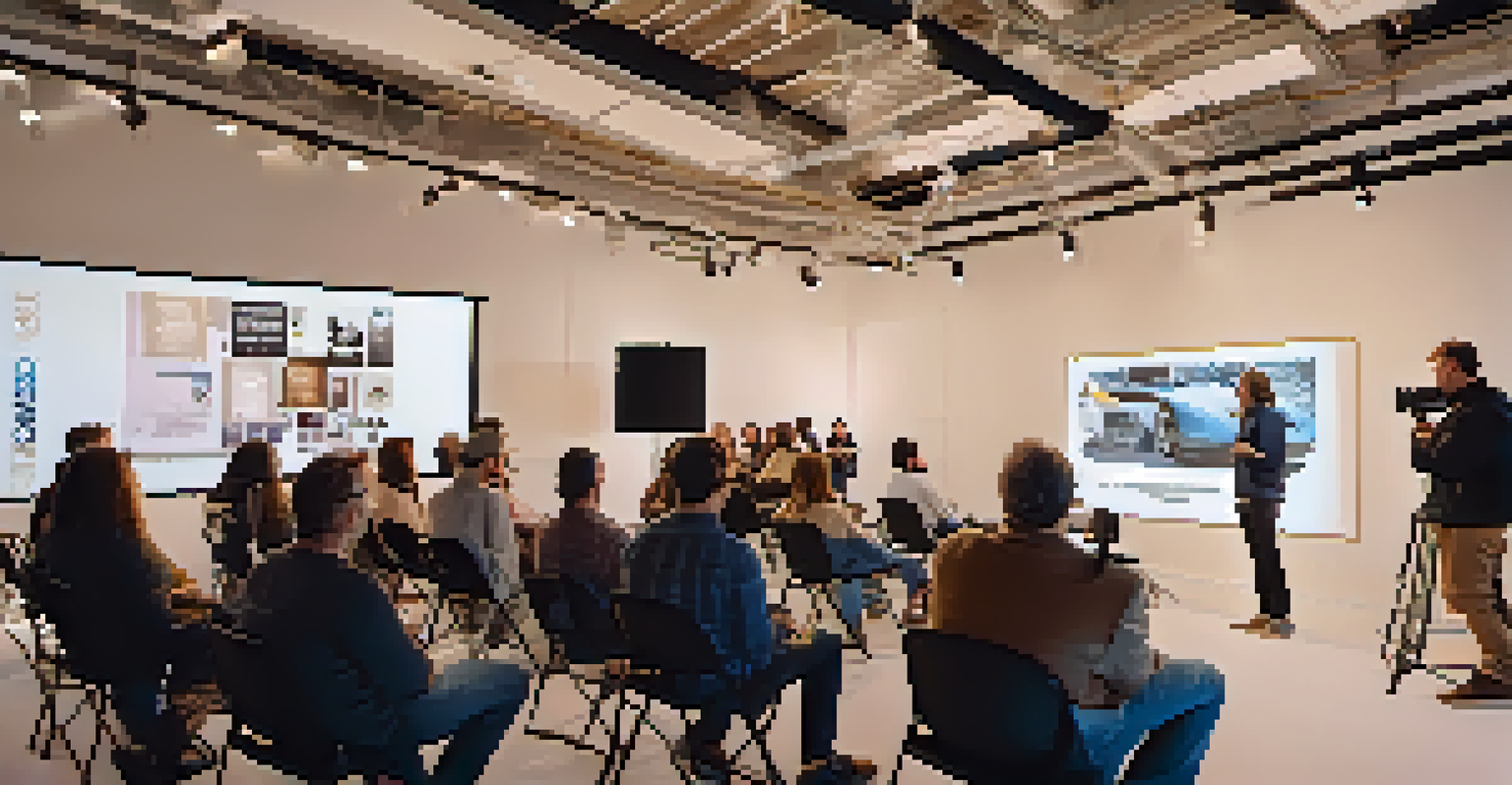 An engaging workshop at Malibu's Film Festival with a panel of filmmakers sharing insights with an audience.