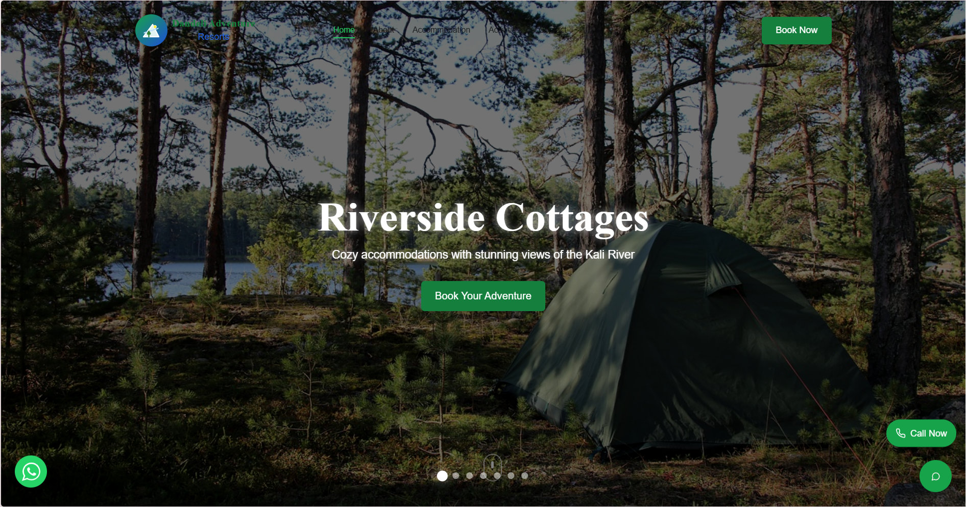 Dandeli Adventure Resort Website