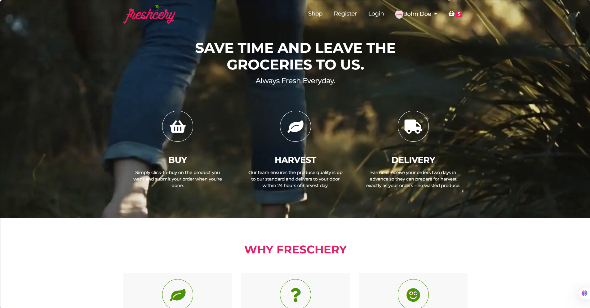 Food E-commcer Store Freshcery - HTML UI