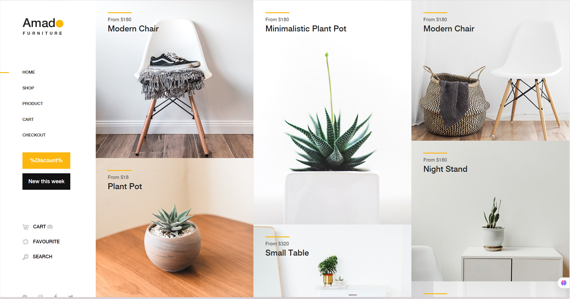 Amado – Furniture Ecommerce Store | Modern & Minimalist Home Decor