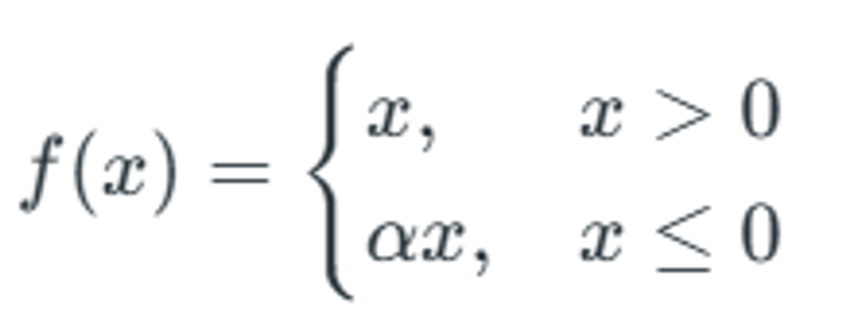 Figure 8. Leaky ReLU function formula