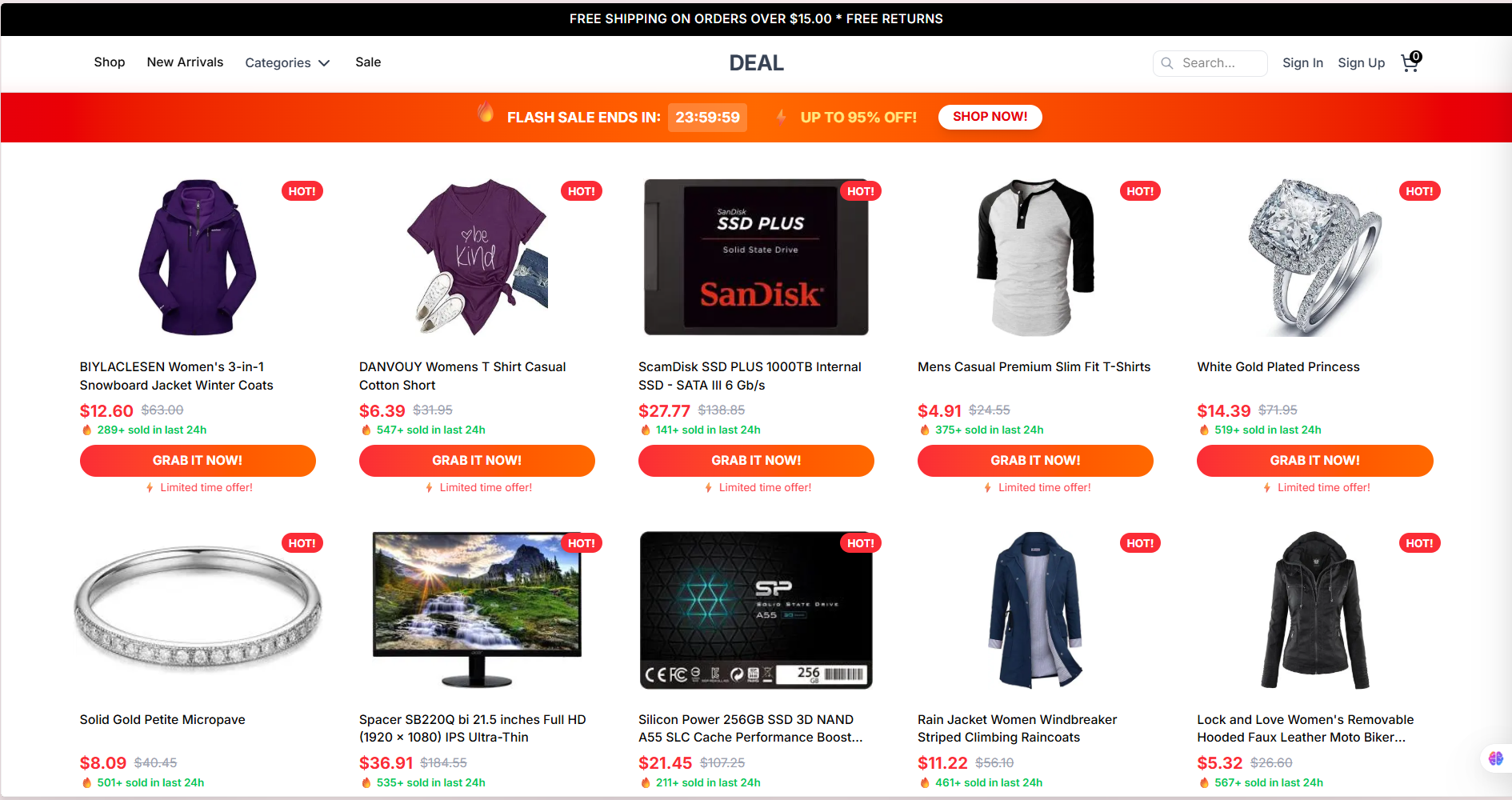 Temu Clone – Modern Flash Sale E-Commerce Marketplace for Online Shopping