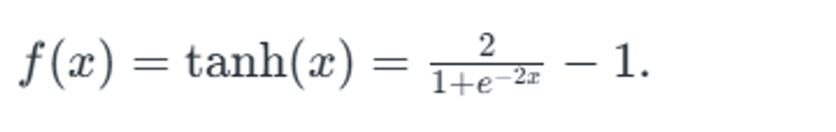 Figure 5. Tanh Activation Function formula