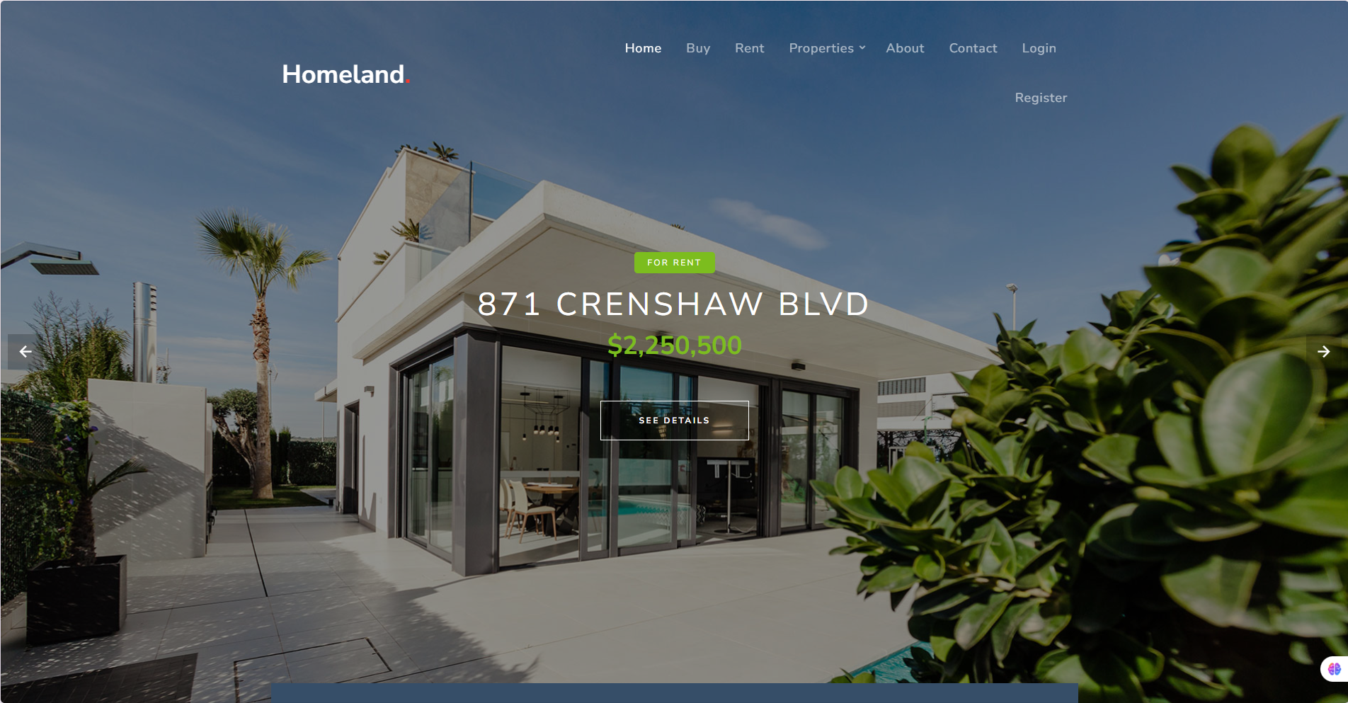 Homeland UI – Modern Real Estate Dashboard & Analytics Web App