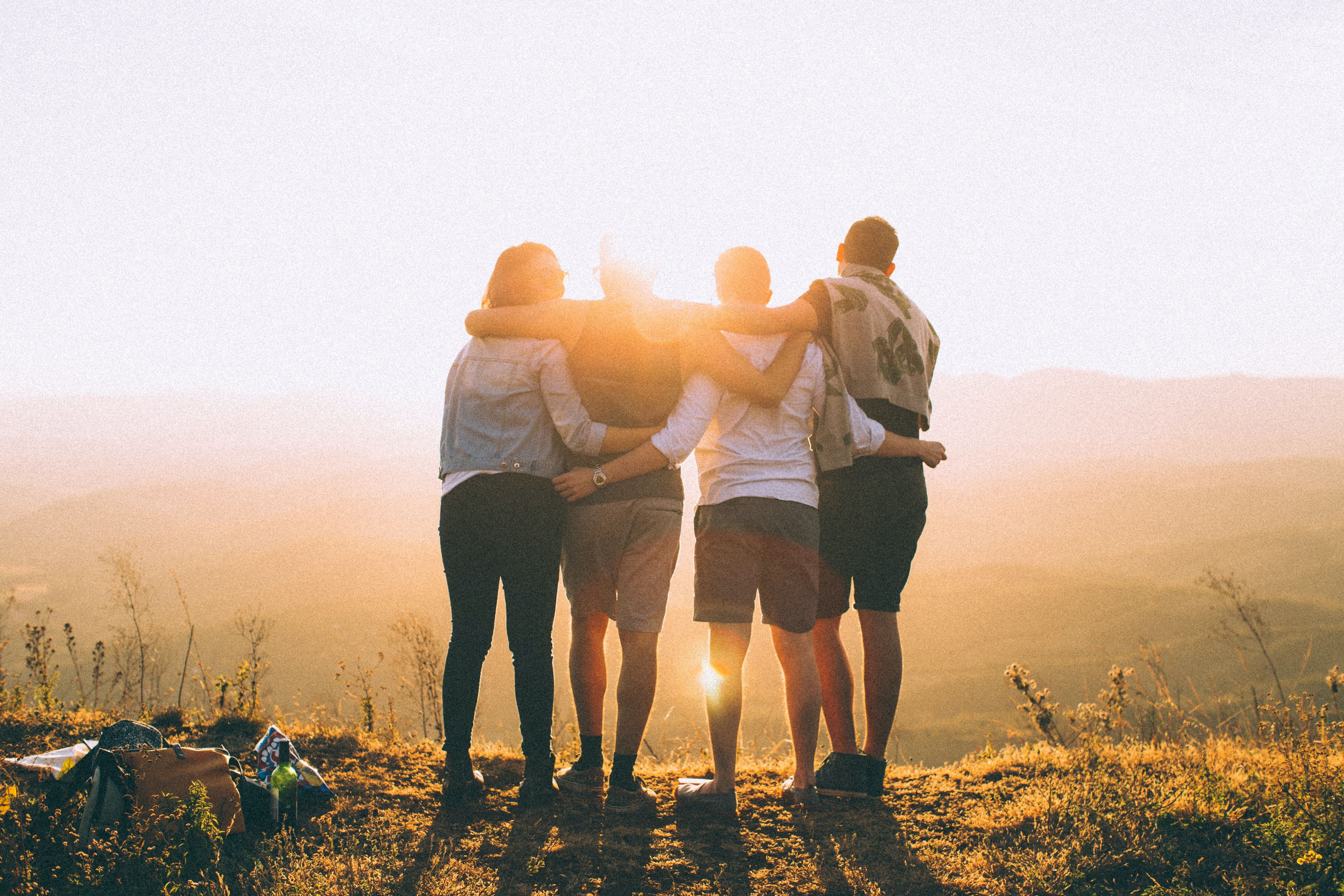 Group of people on a hill