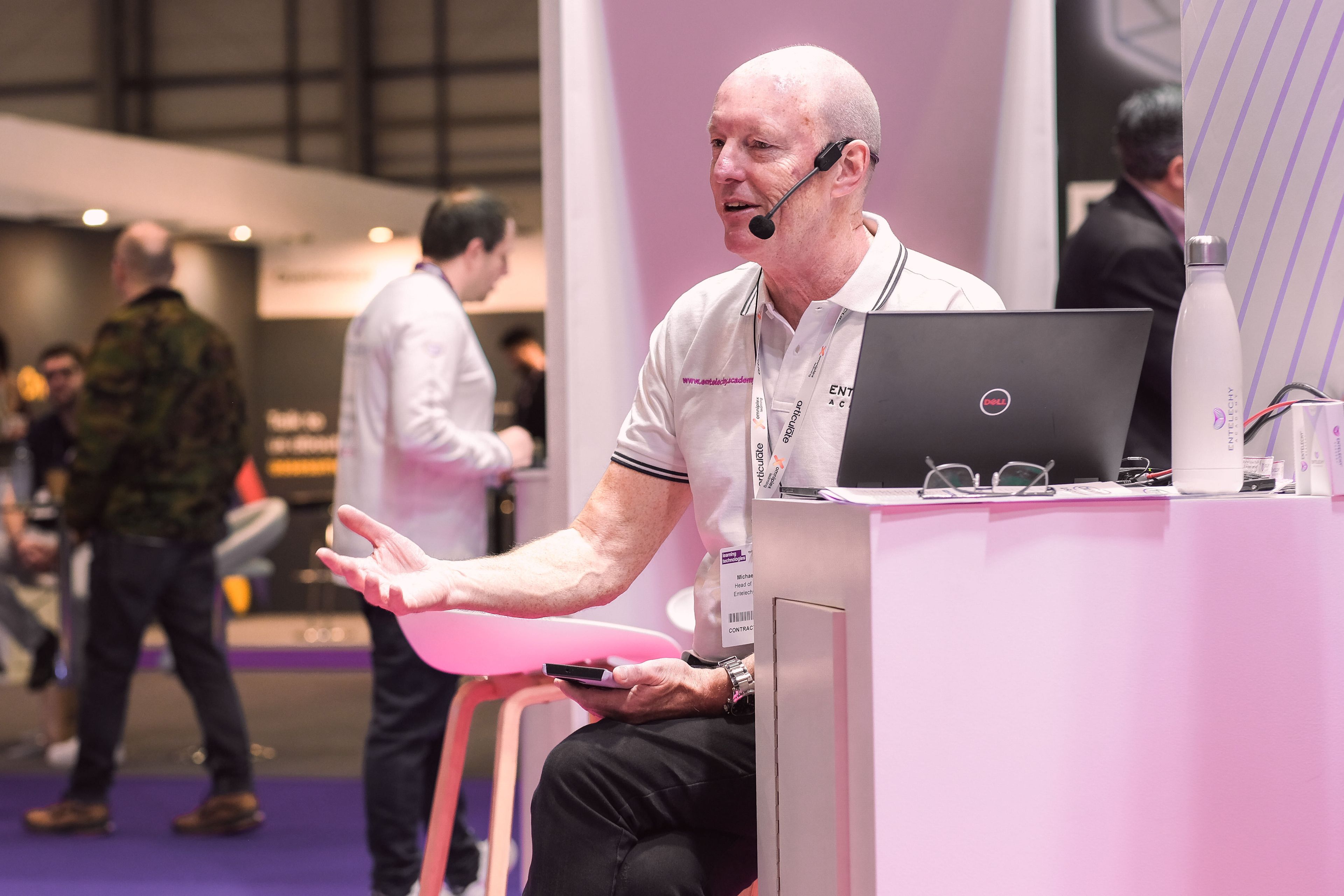 Mike Alcock presenting at Learning Technologies 2023