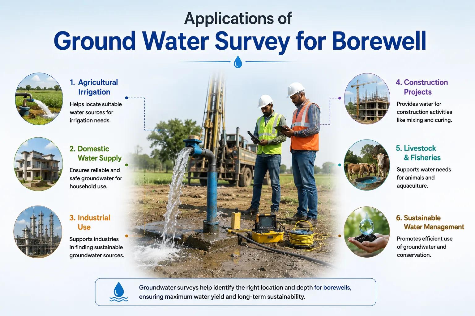 Applications of Ground Water Survey for Borewell