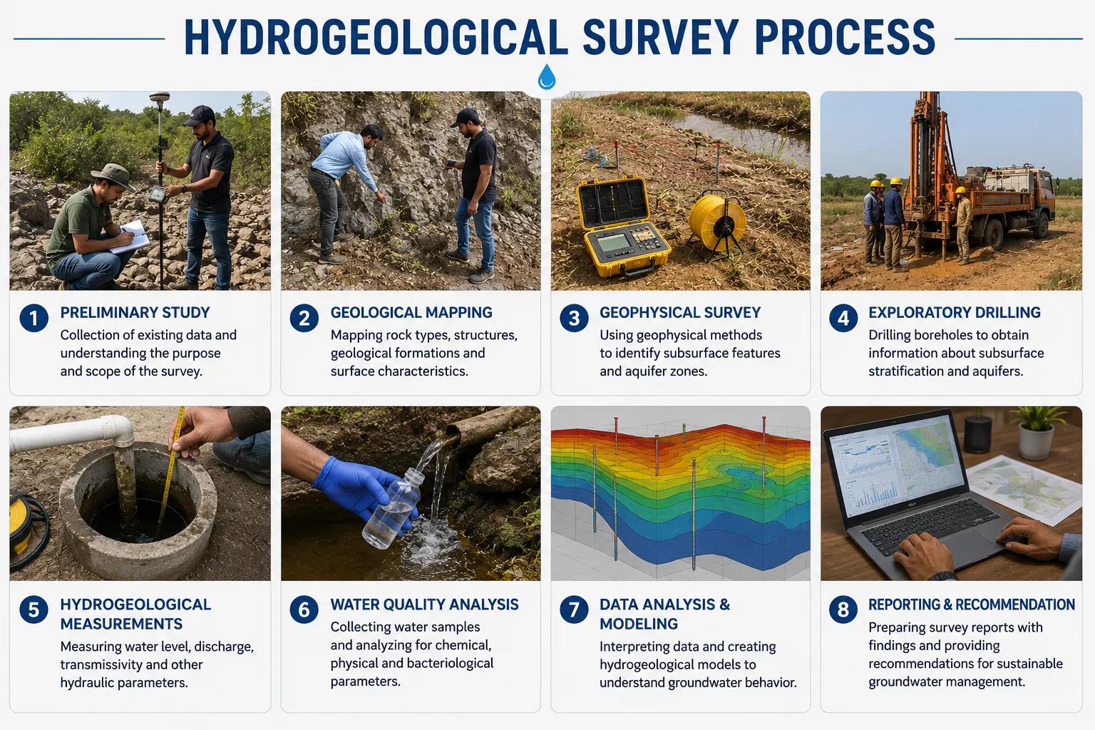 Hydrogeological survey process