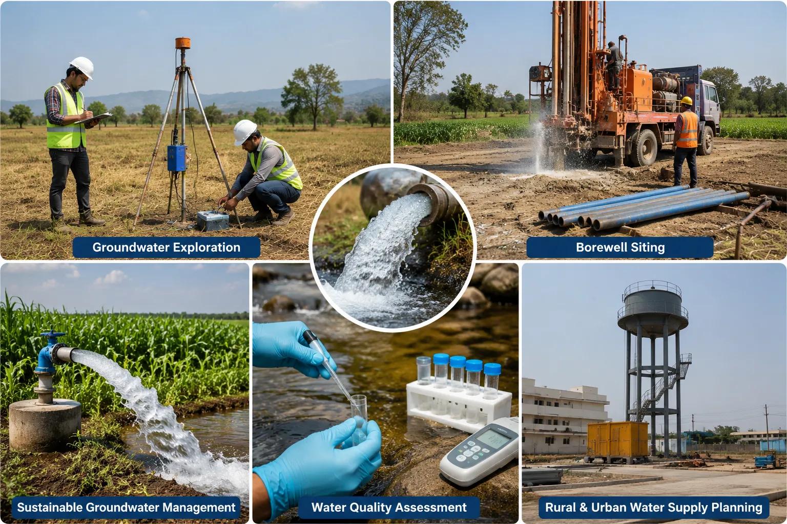 Applications of Hydrogeological Surveys in Groundwater Development
