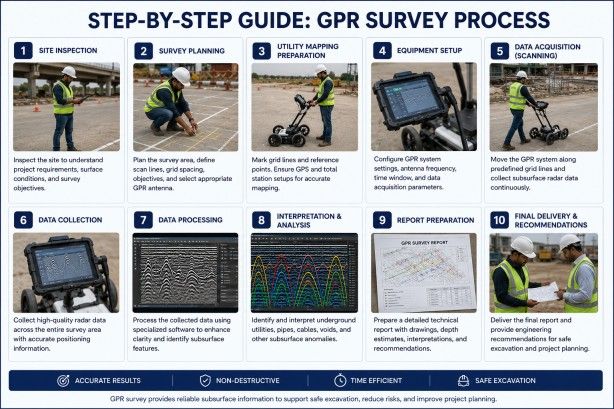 step for GPR survey process