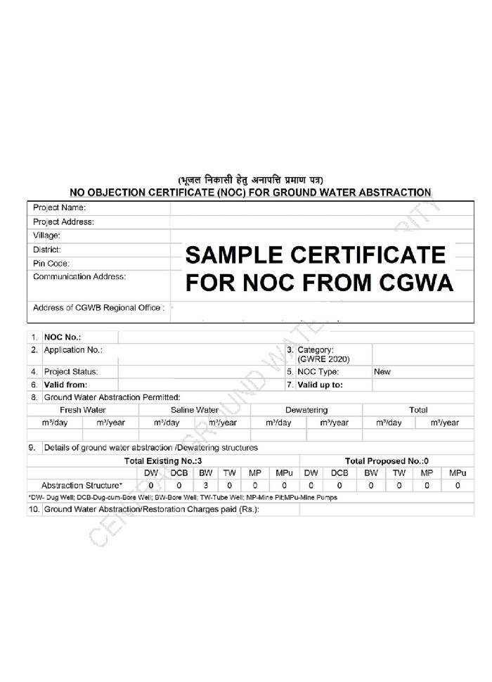 Central Ground Water Authority – CGWA Approval Guide