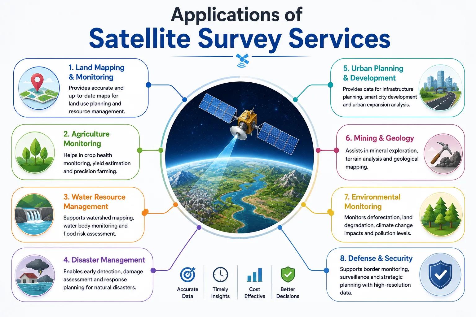 appliction of satellite survey services