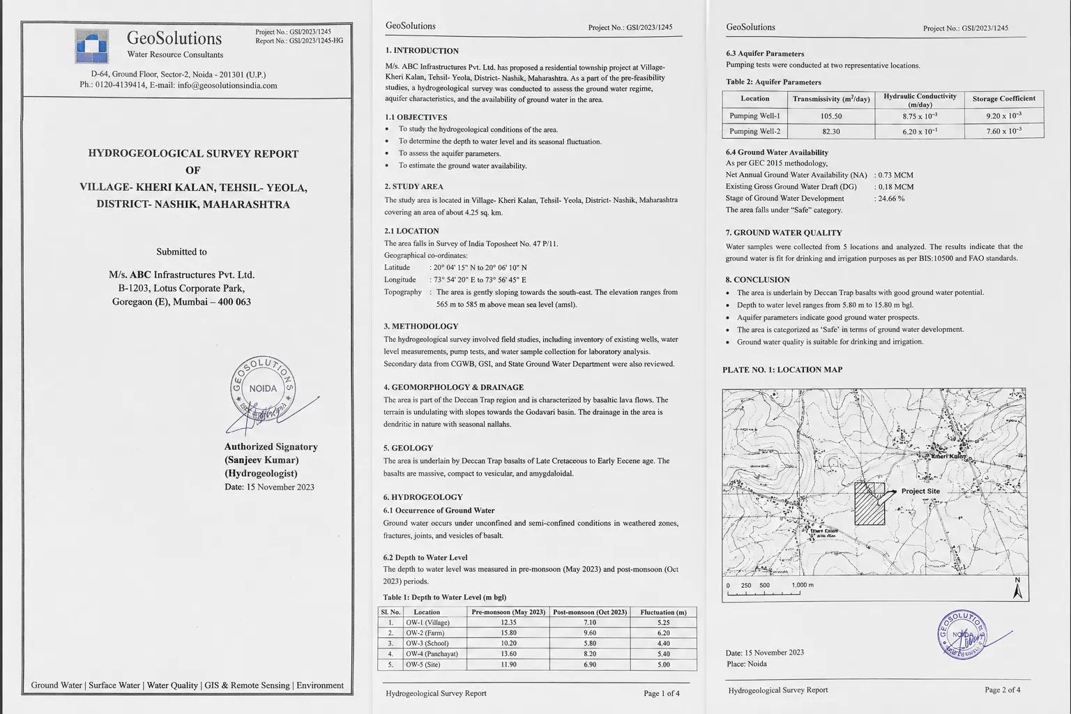 Hydrogeological Survey Report | Groundwater Assessment India
