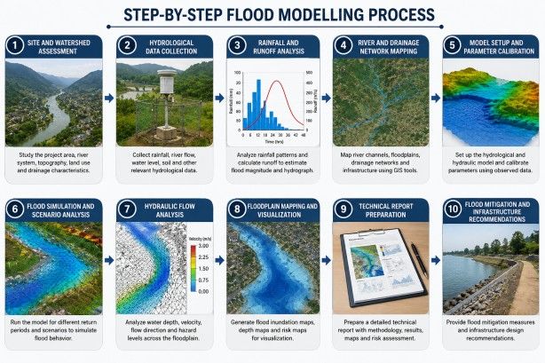 flood modelling step by step 