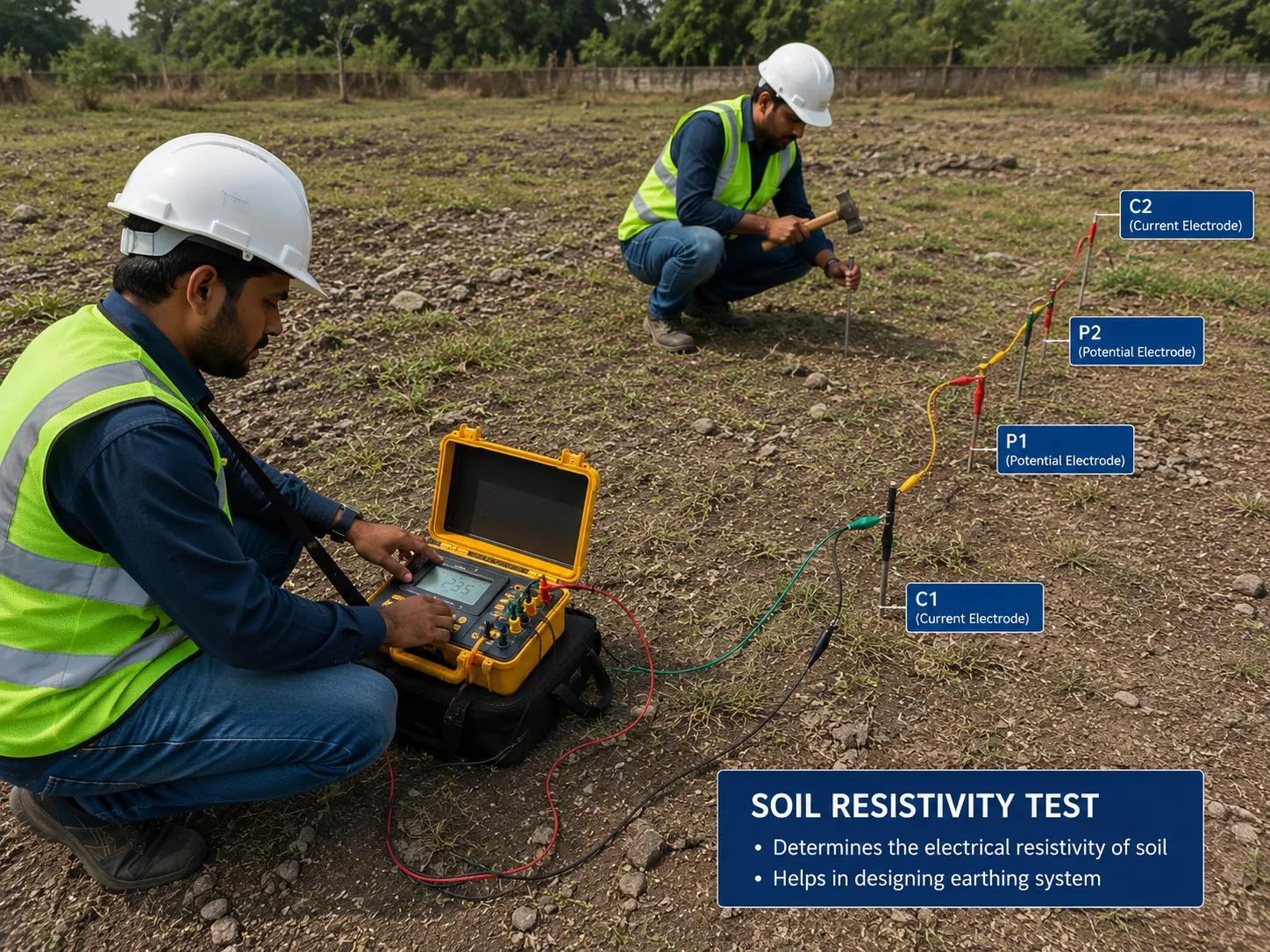 Soil Resistivity Test for Safe Earthing Design