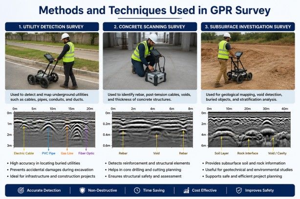 methods and techniques used in GPR survey