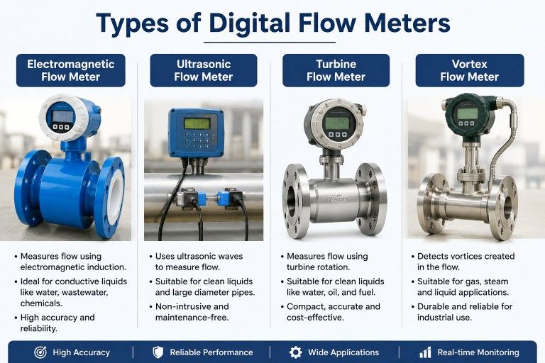types of digital flow meter