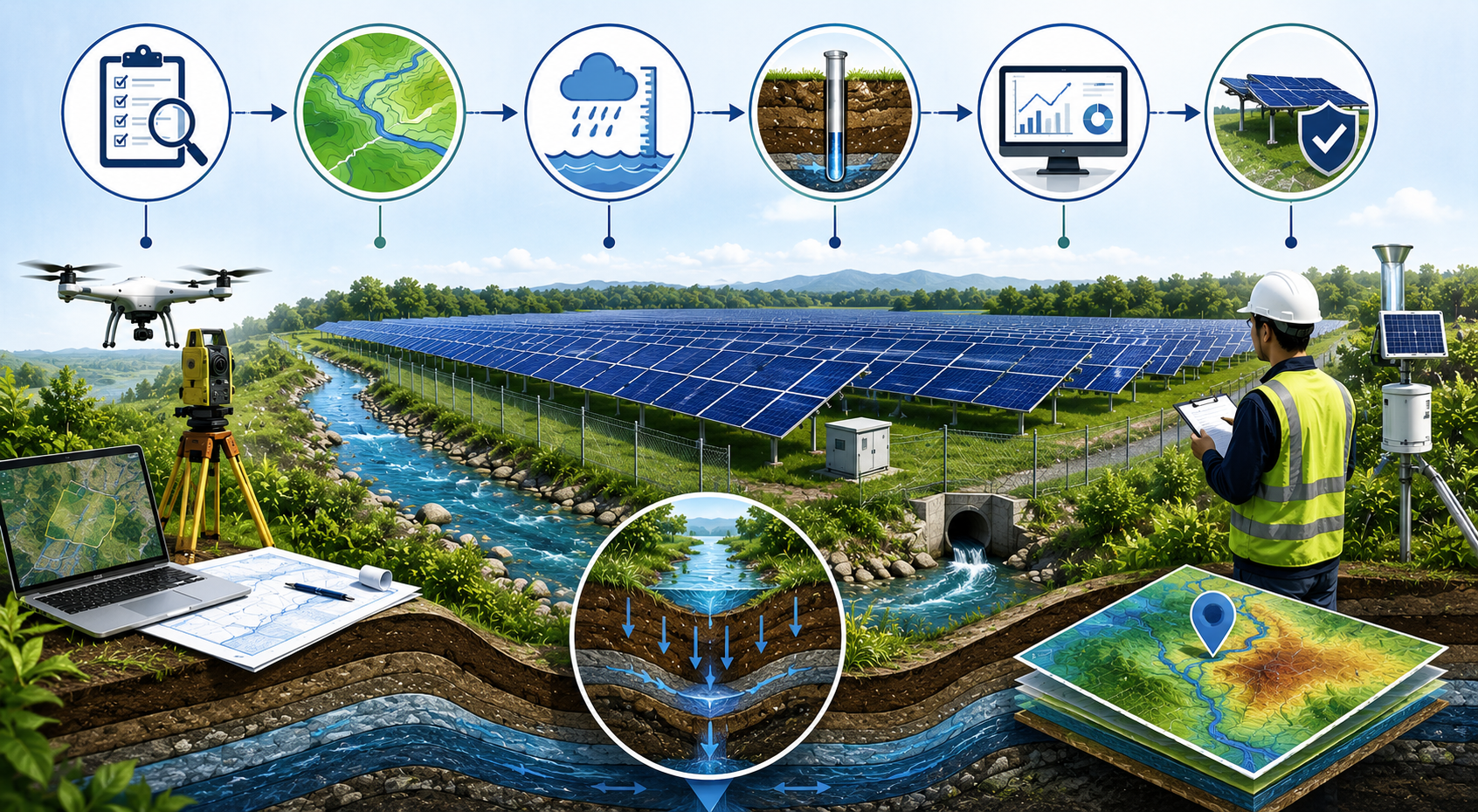 Hydrological Survey for Solar Projects Process and Methodology