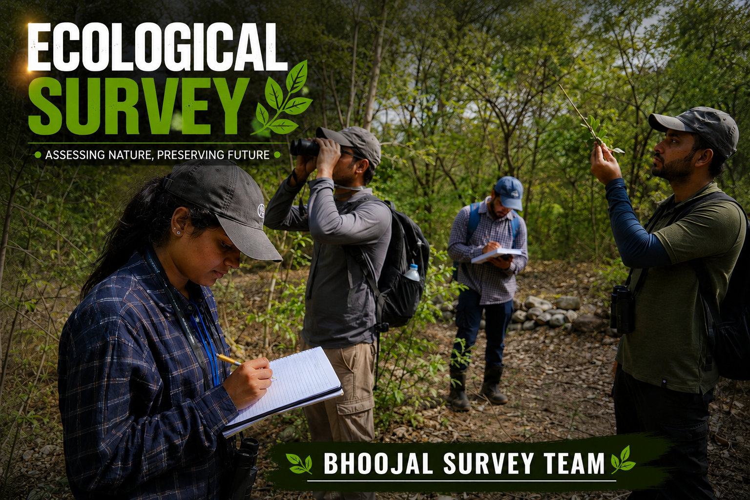 bhoojal survey team is doing Ecological Survey