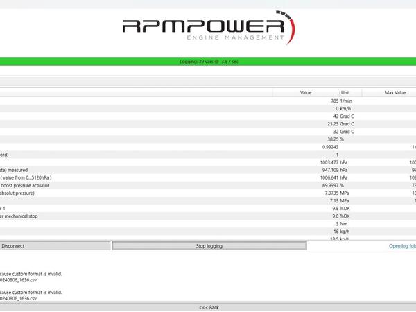 RPM POWER Logging Software and Tehnical Assistance