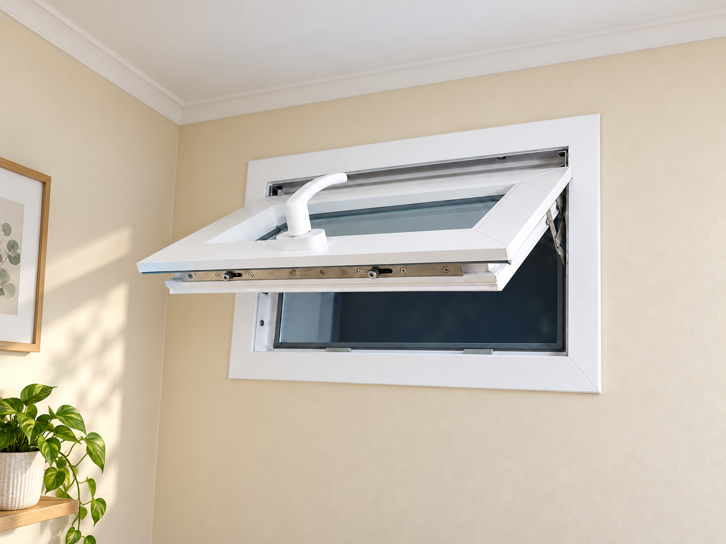 Ventana termoacústica de PVC Ventana S60 Proyectante