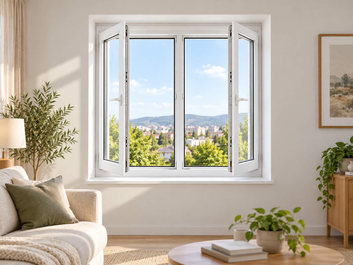 Ventana termoacústica de PVC Ventana S60 Batiente interior