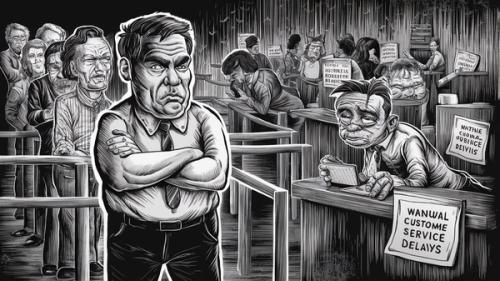 insastifação dos clientes e sobrecarga nos seus funcionários