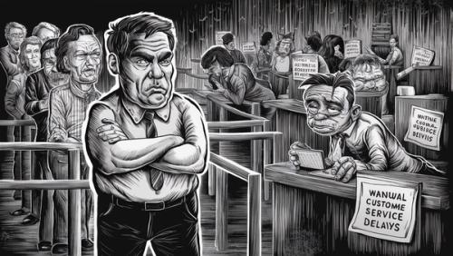 insastifação dos clientes e sobrecarga nos seus funcionários