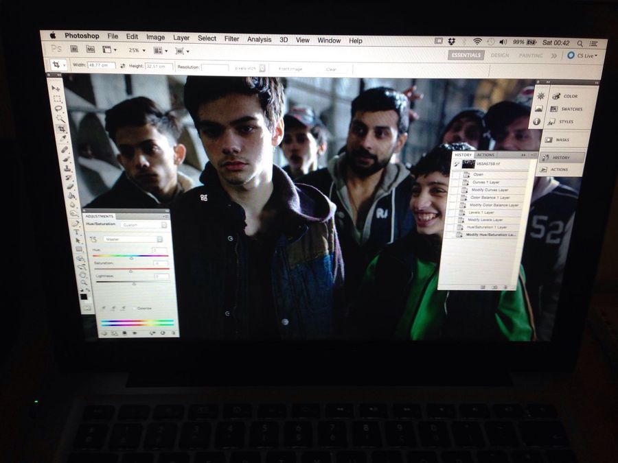 In Blue - Behind the scenes 15