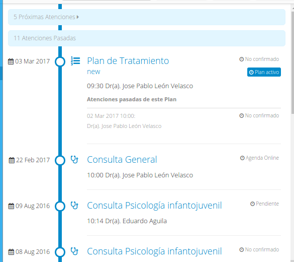 historia clinica paciente