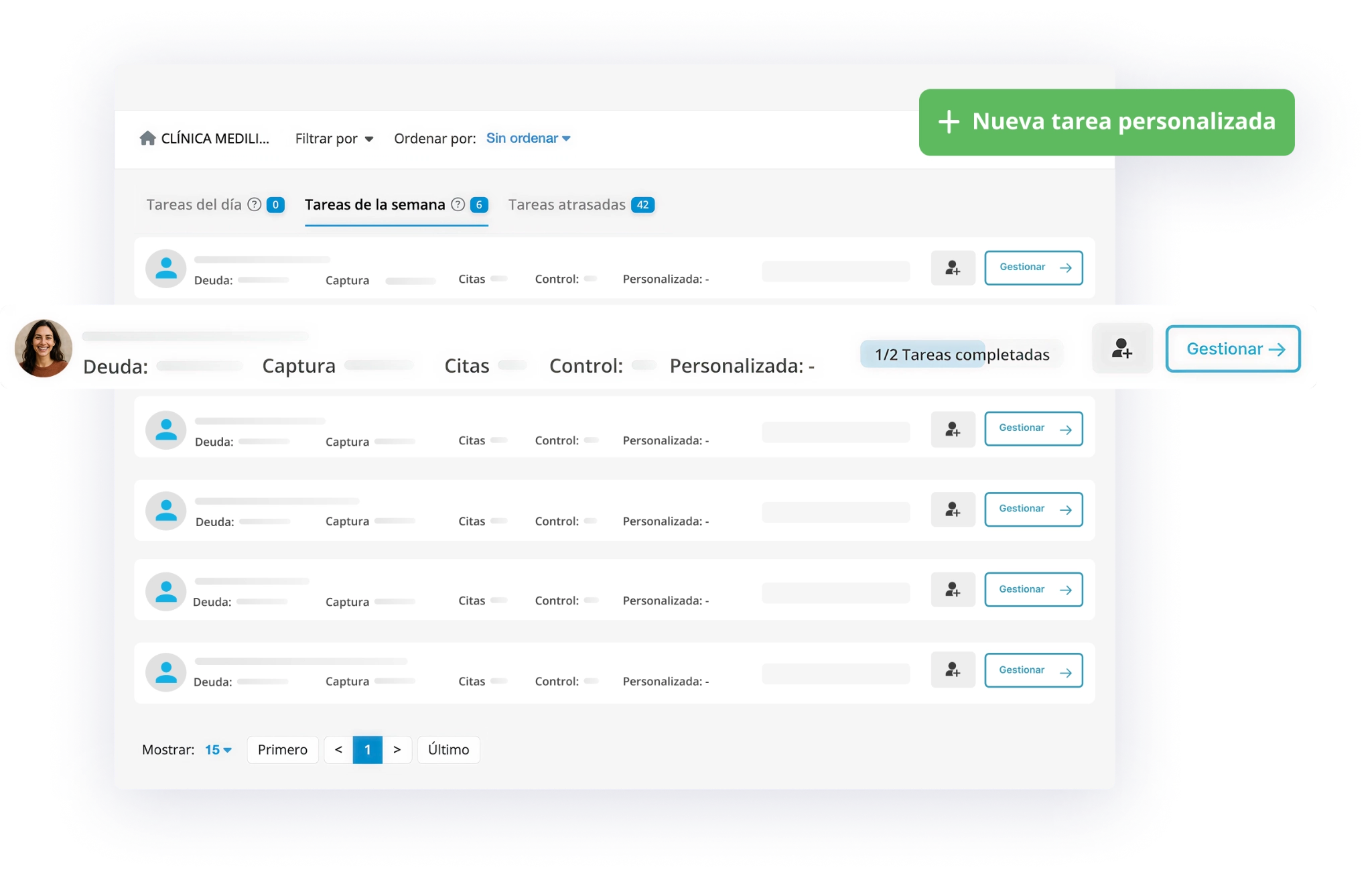 Automatización de tareas administrativas en software médico Medilink