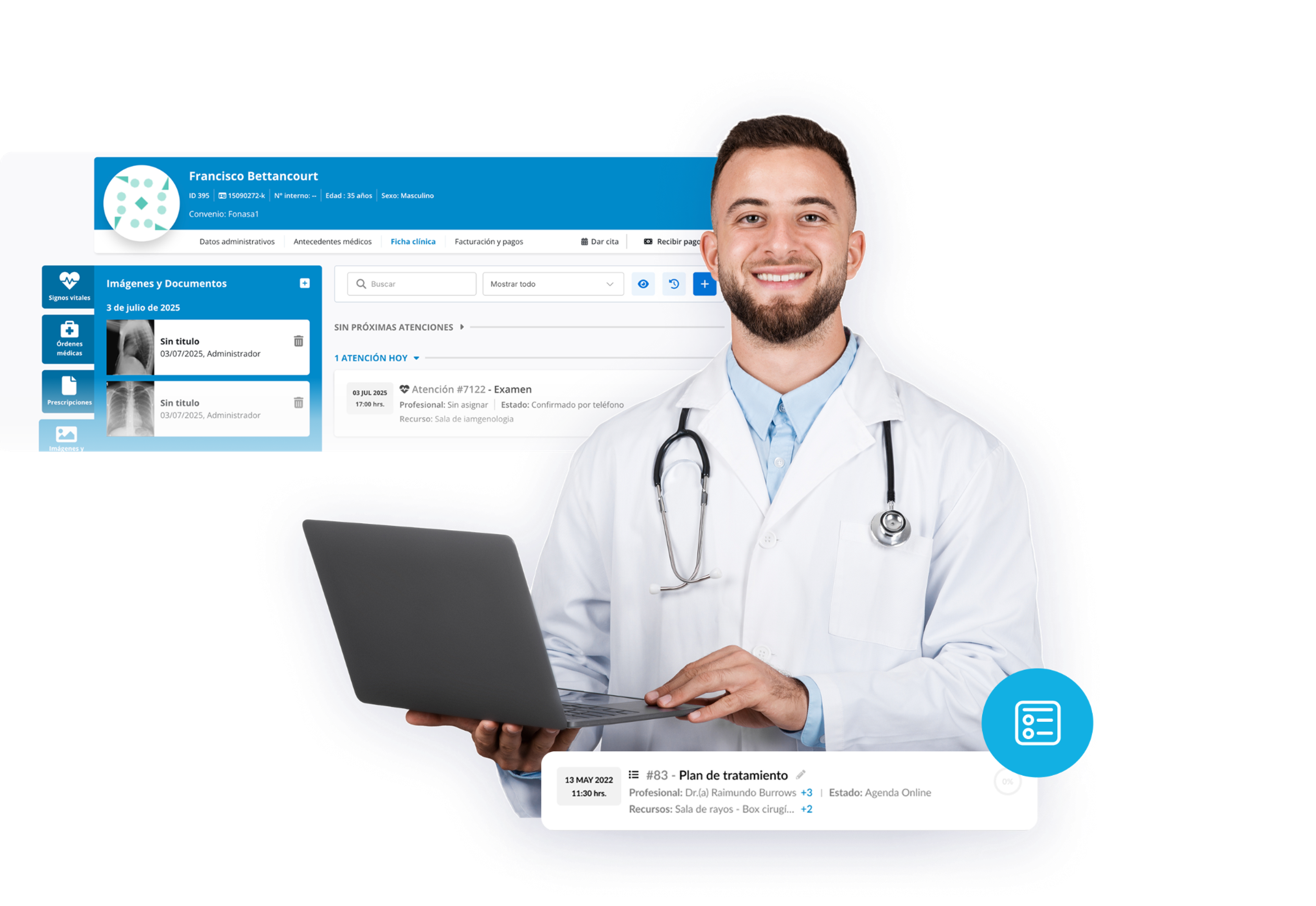 Plantillas editables de ficha clínica por especialidad en Medilink