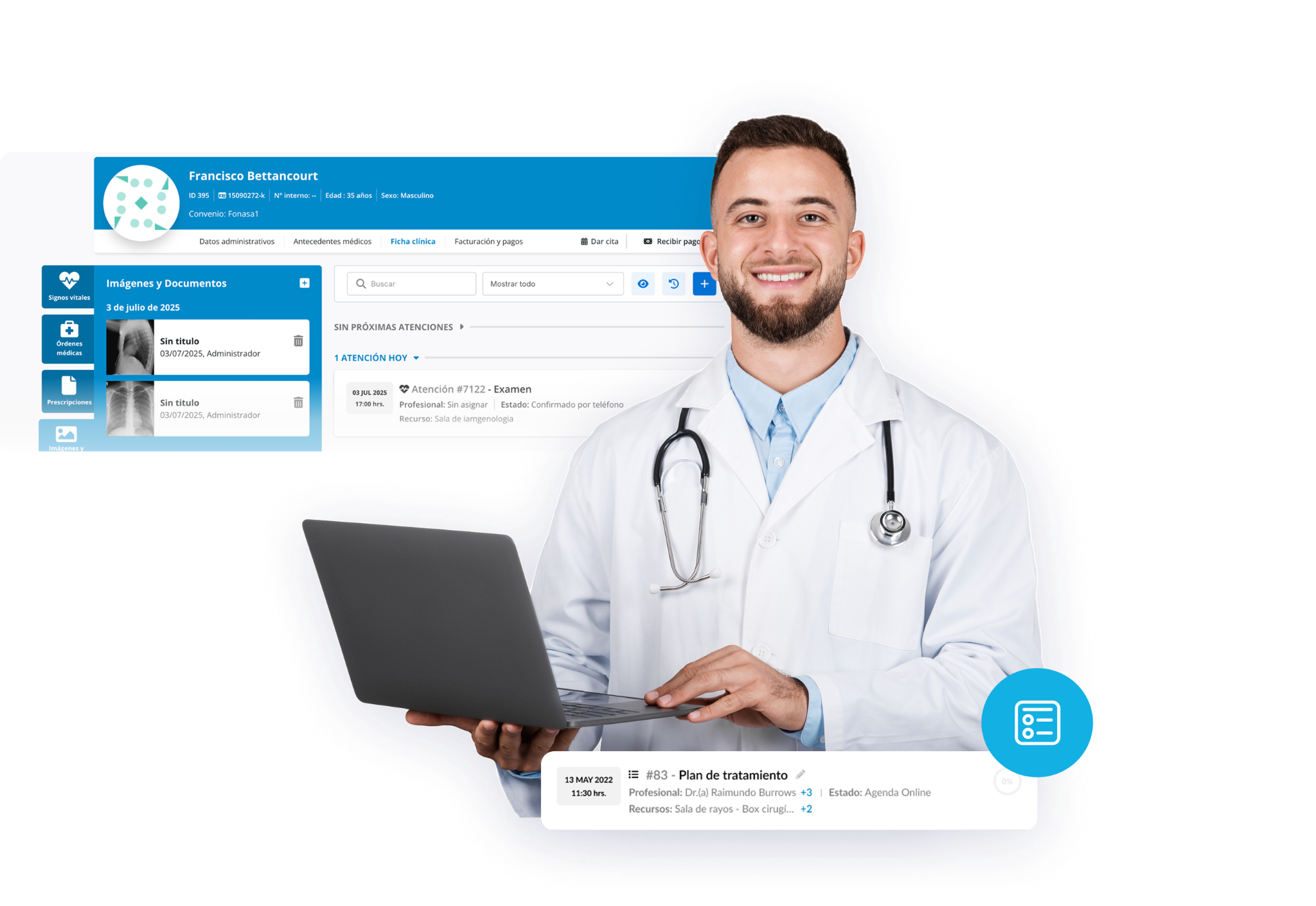 Plantillas editables de ficha clínica por especialidad en Medilink