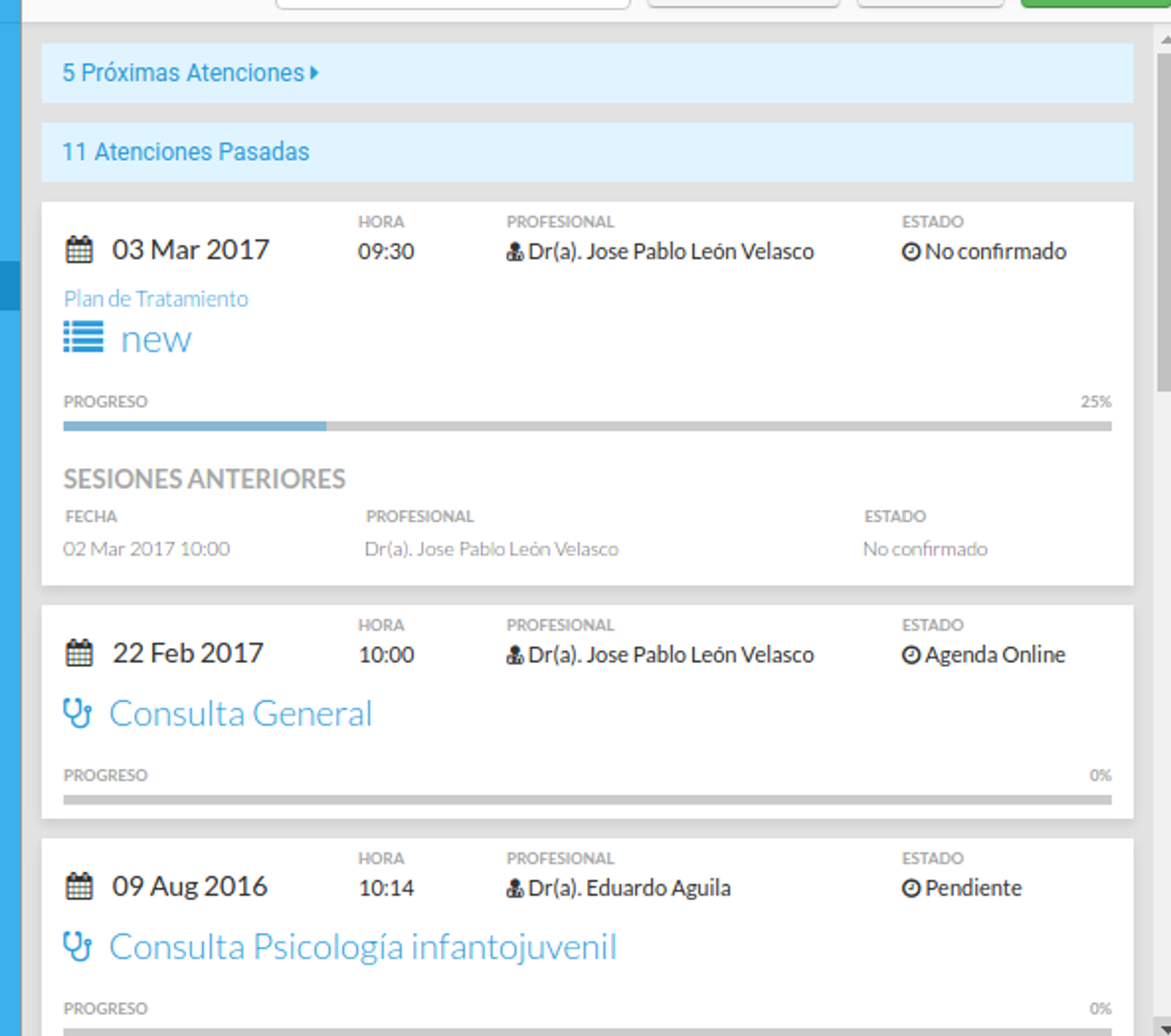 historia clinica medilink