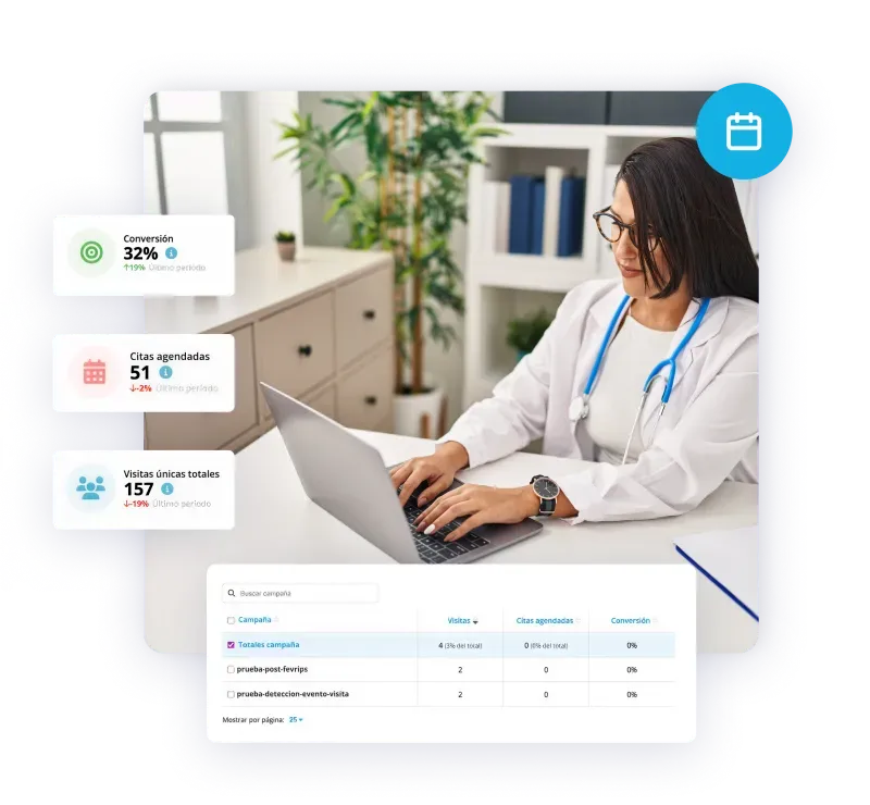 Agenda médica con CRM integrado para gestión de citas