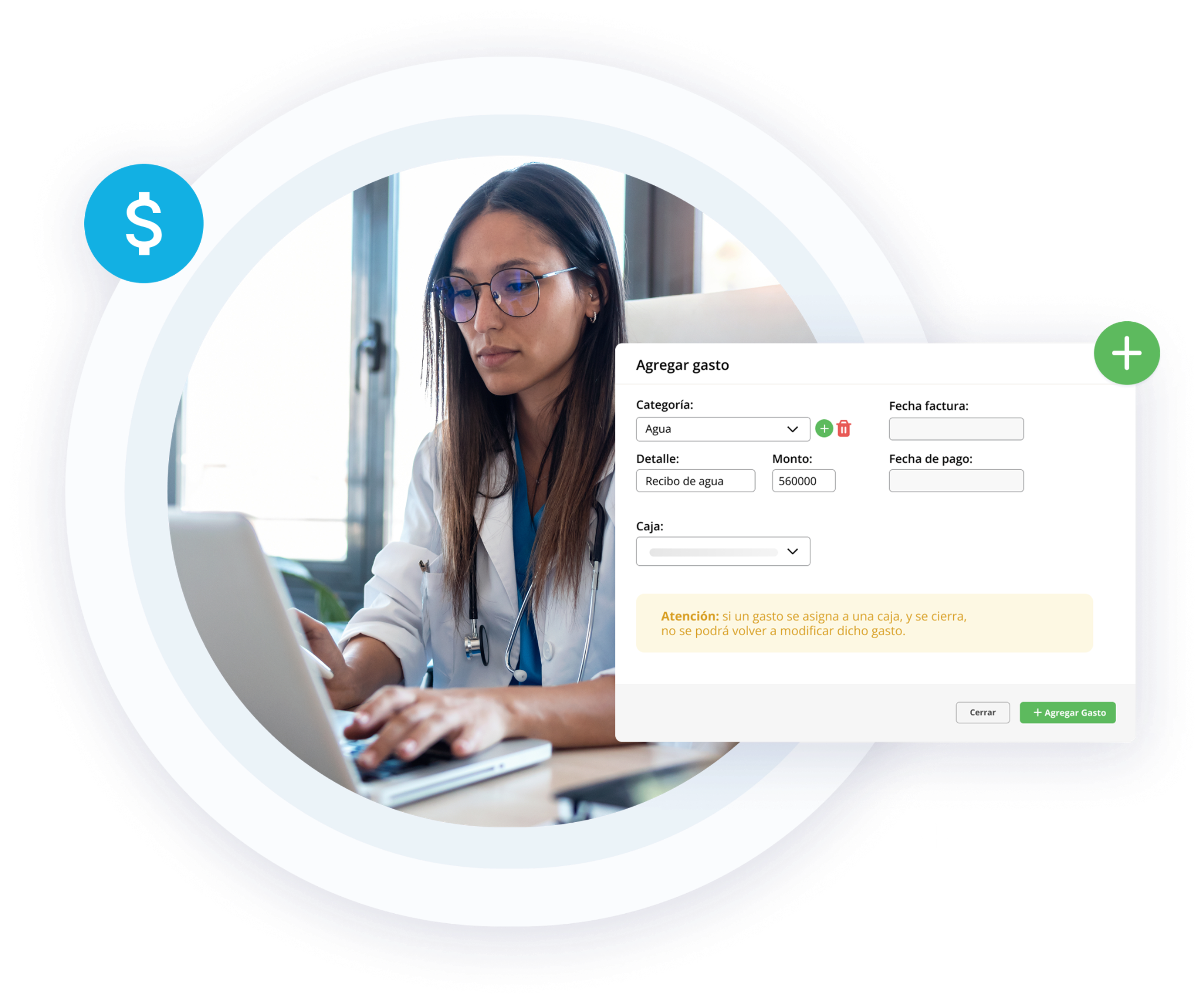Control de pagos y gastos clínicos en Medilink