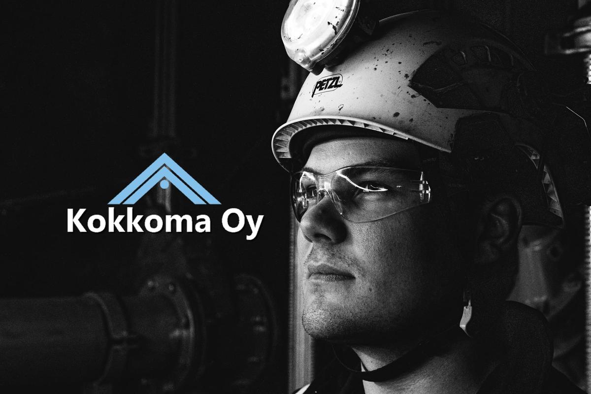 Kokkoman työmaa, betonipintojen pesu käynnissä
